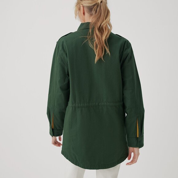 NWT pact Woven Twill Safari Jacket in Hunter Green - Small - Picture 3 of 9